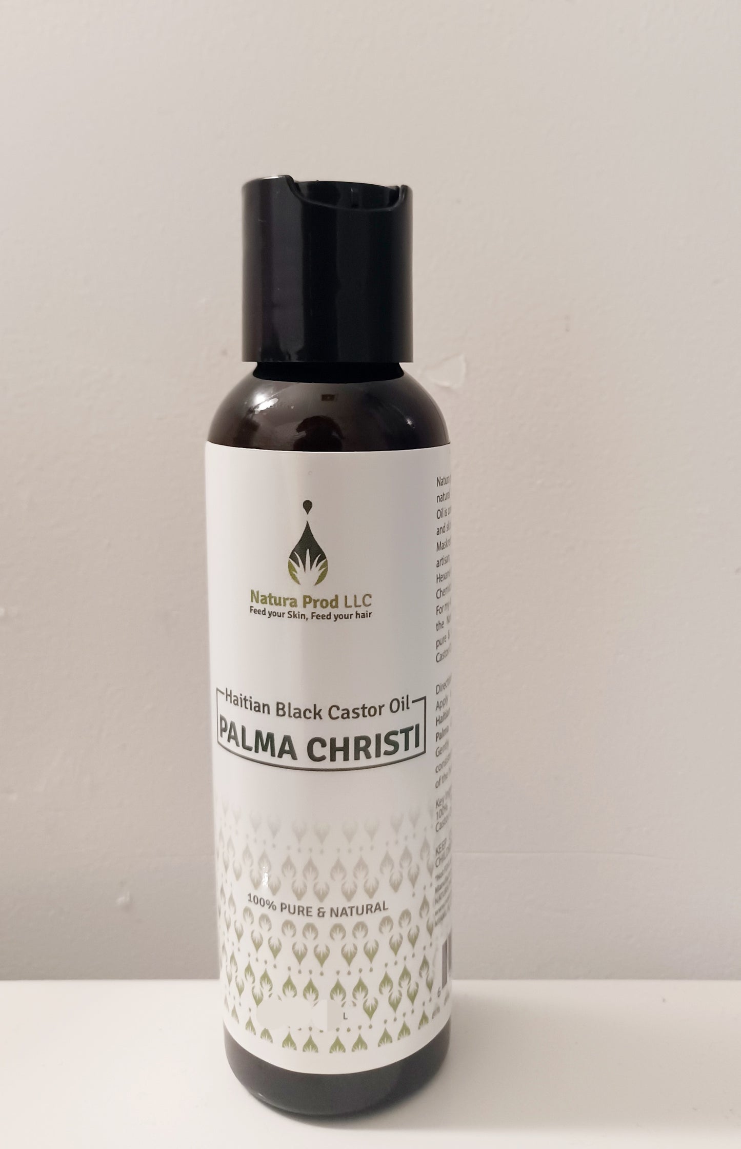 Haitian Black Castor Oil/ Huile Palma Christie 4 oz