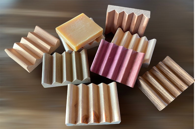 Mini size solid wood soap dishes